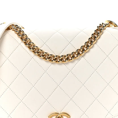 Chanel Calfskin Quilted Underline Flap White 8 of 10