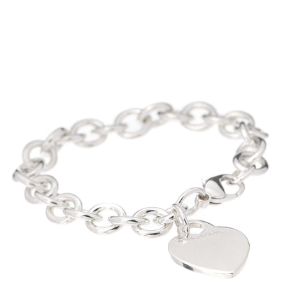 Tiffany Sterling Silver Heart Tag Charm Bracelet 1 of 4