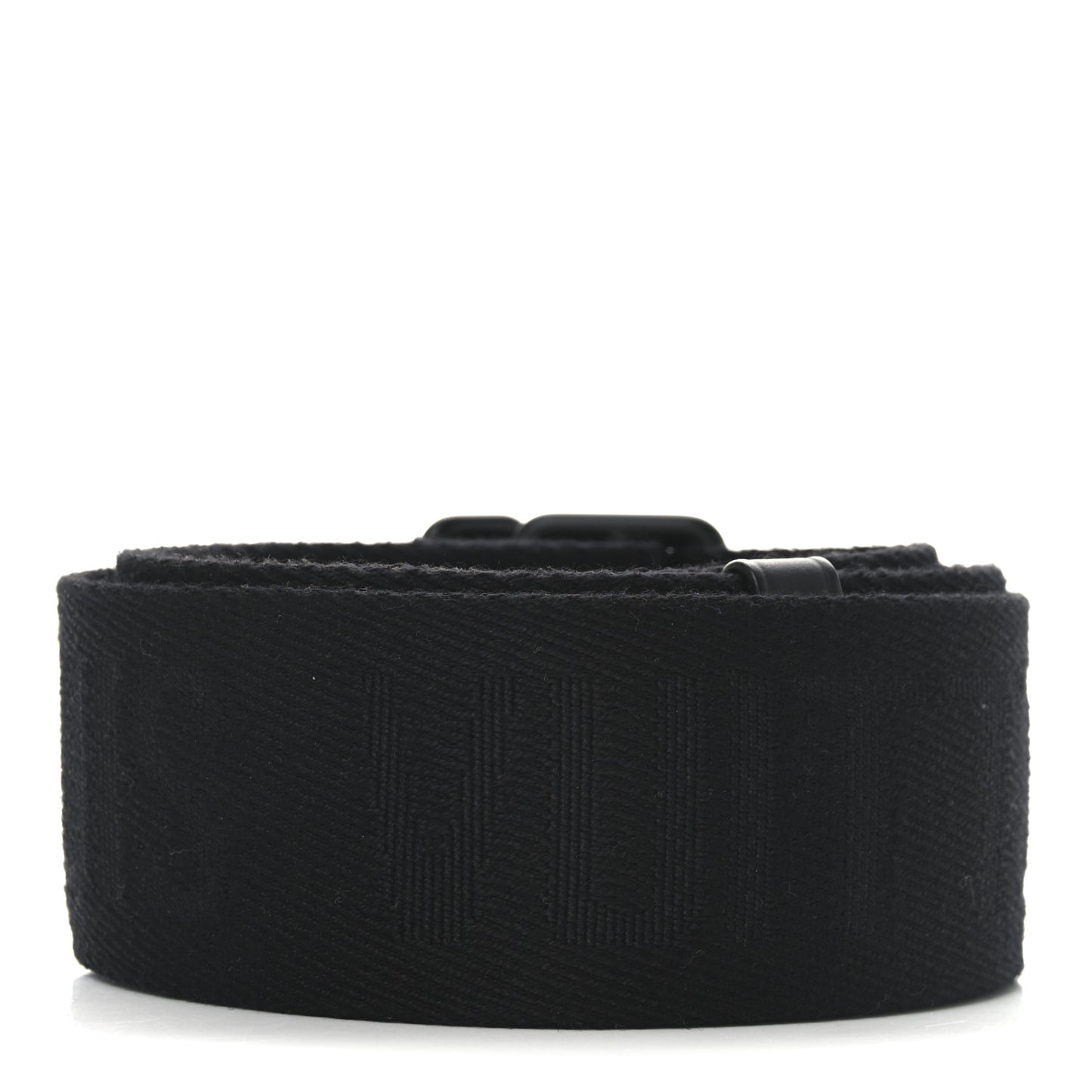 Jacquard Canvas Keepall Bandouliere Adjustable Shoulder Strap Black