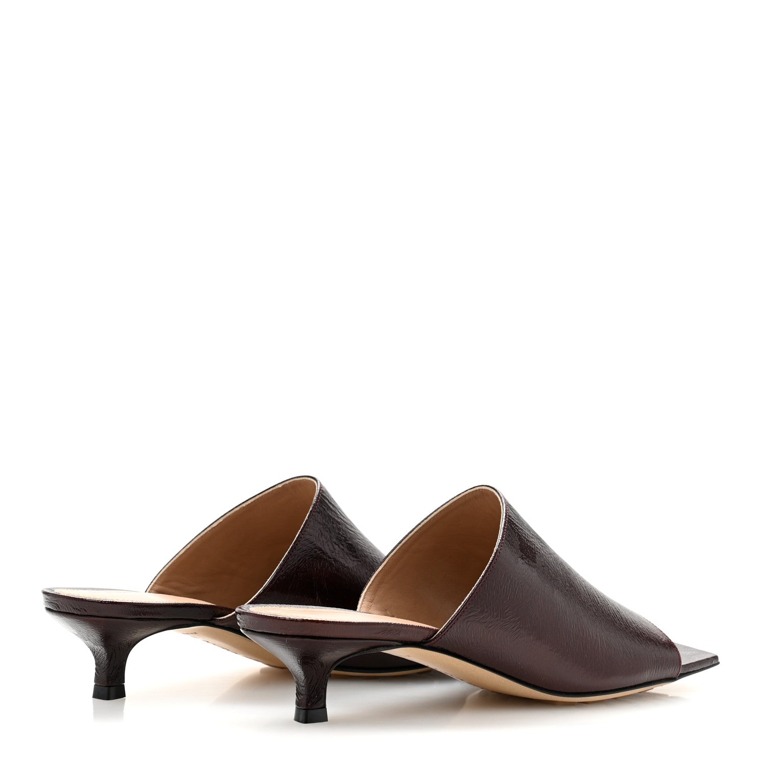 Bottega Veneta Lambskin Stretch Lounge Sandals 37 Wine 5 of 9