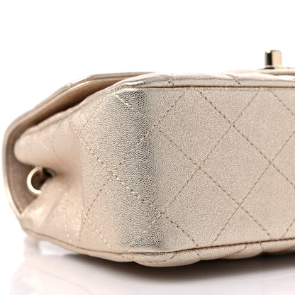 Chanel Metallic Lambskin Quilted Mini Rectangular Flap Gold 8 of 9