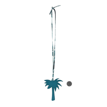 Hermes Swift Palm Tree Bag Charm Bleu Izmir 2 of 3
