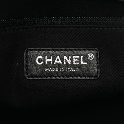 Chanel Canvas Deauville Drawstring Bucket Bag Black 6 of 9