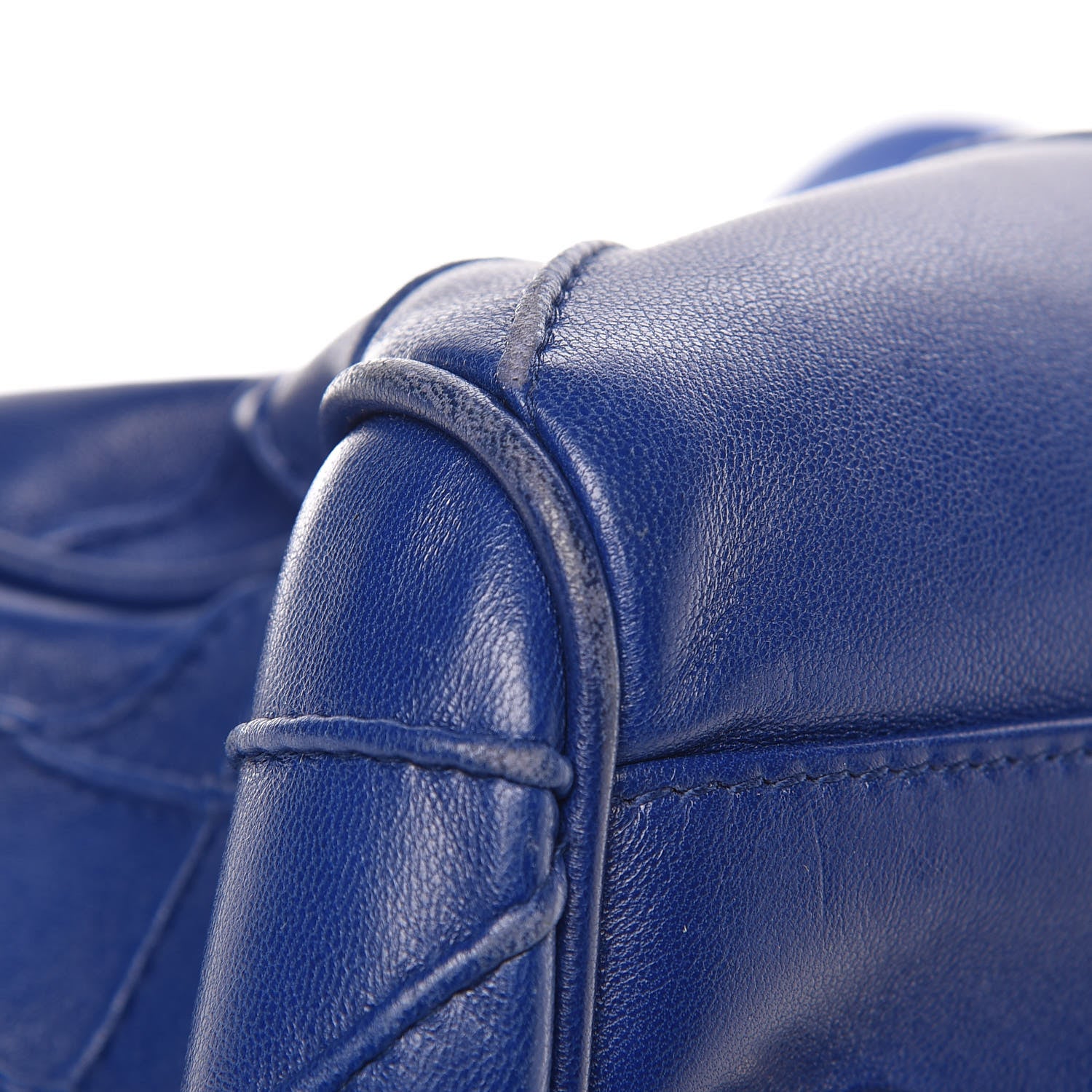 Christian Dior Lambskin Cannage Granville Polochon Blue 14 of 21