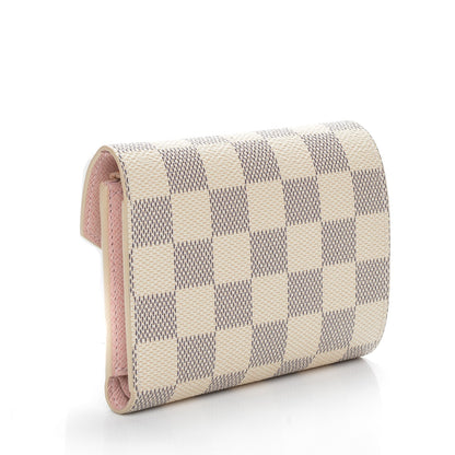 Louis Vuitton Damier Azur Victorine Wallet Rose Ballerine 3 of 6