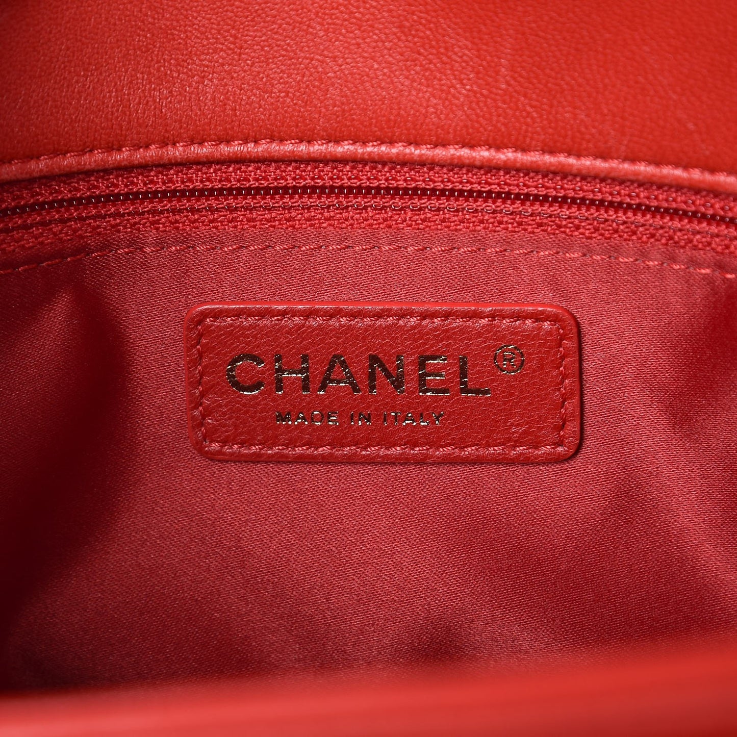 Lambskin Quilted Large Now and Forever Flap Red