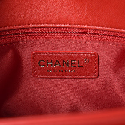 Chanel Lambskin Quilted Large Now and Forever Flap Red 7 of 13