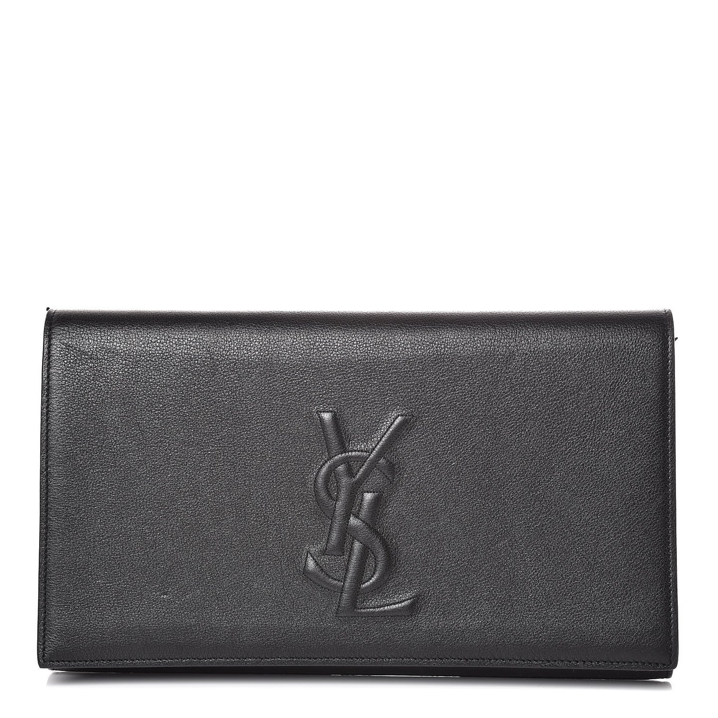 Calfskin Monogram Large Belle De Jour Clutch Black
