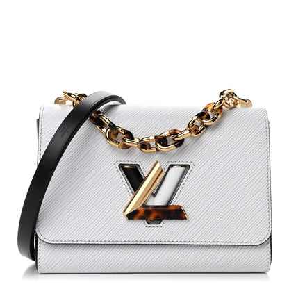 Louis Vuitton Epi Tortoiseshell Twist Shoulder Bag MM Black White 2 of 6
