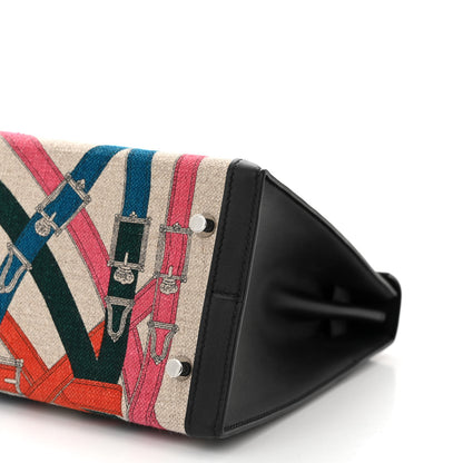 Hermes Swift Toile De Camp Cavalcadour Kelly Sellier 32 Black 10 of 10