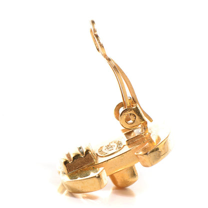 Chanel Metal CC Turnlock Clip On Earrings Gold 3 of 4
