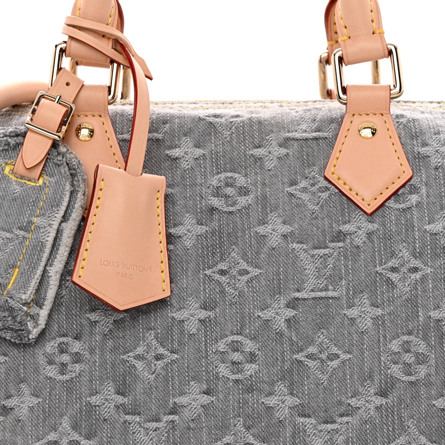 Louis Vuitton Monogram Denim Speedy Soft 30 Washed Gray 7 of 9