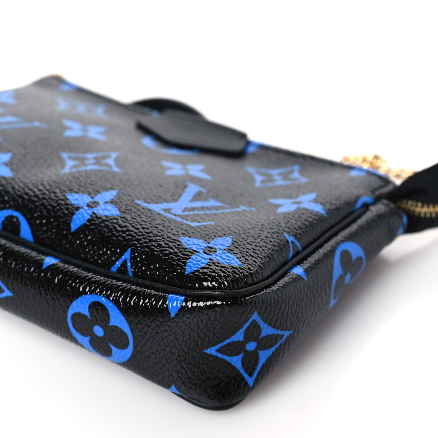 Louis Vuitton Colored Monogram Mini Pochette Accessories Blue Black 9 of 9