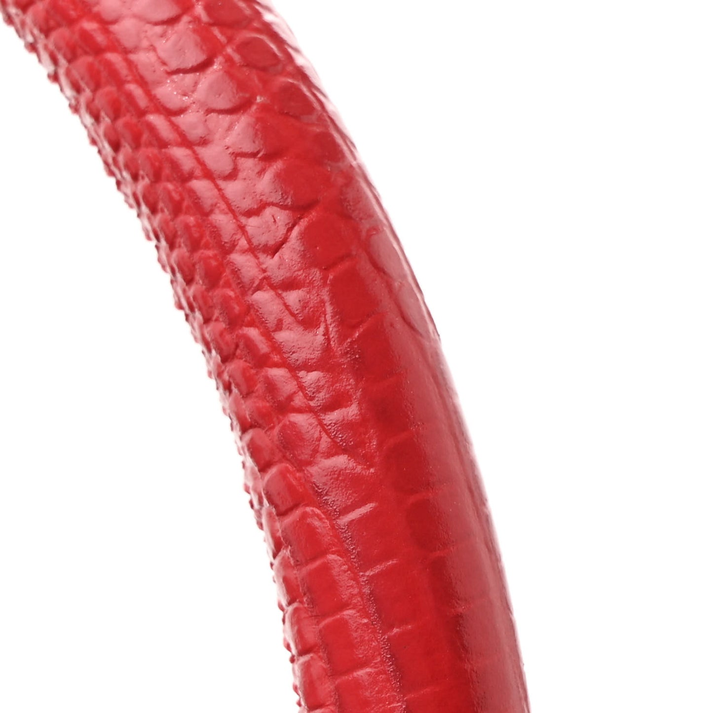 Caviar Lizard Embossed Quilted Small Coco Handle Flap Red