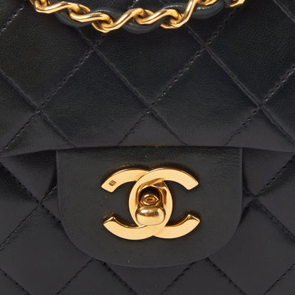 Chanel Lambskin Quilted Small Double Flap Black 7 of 9