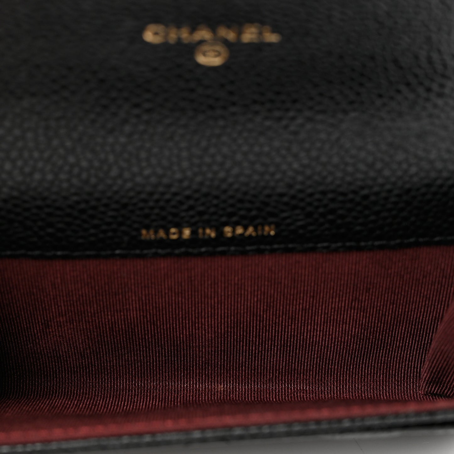 Caviar Quilted Flap Card Holder Black