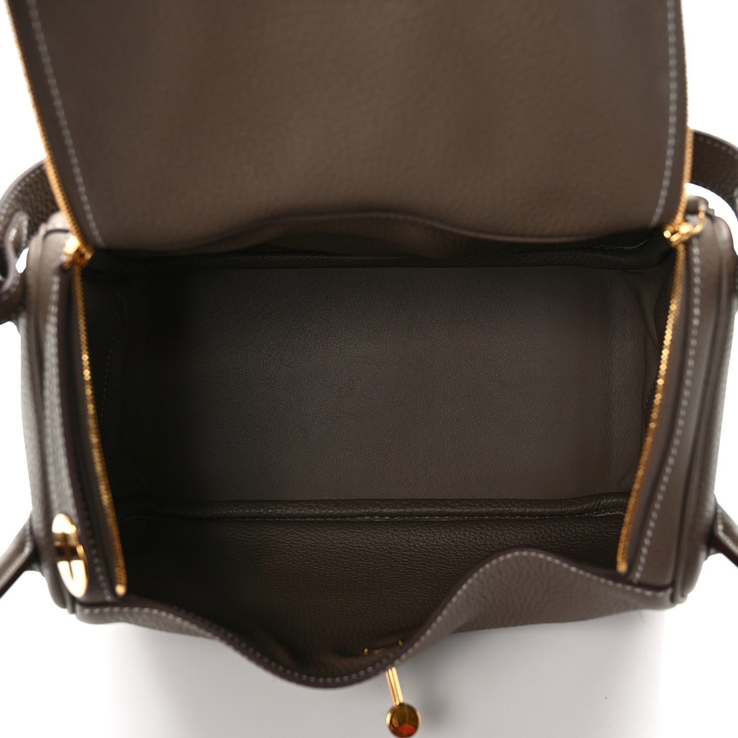 Hermes Taurillon Clemence Lindy 26 Etoupe 5 of 8