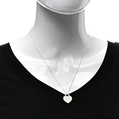 Tiffany Sterling Silver Small Return to Tiffany Heart Pendant Necklace 2 of 4