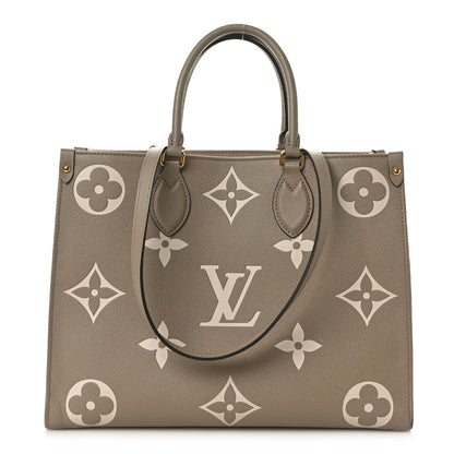 Louis Vuitton Empreinte Monogram Giant Onthego MM Tourterelle Creme 1 of 8