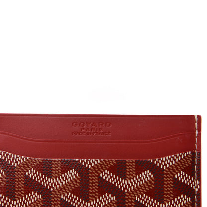 Goyard Goyardine Saint Sulpice Card Holder Red 5 of 6