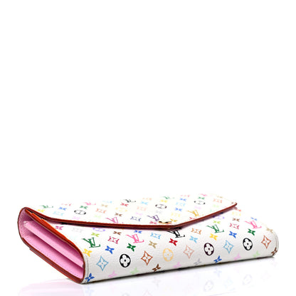 Louis Vuitton Monogram Multicolor Sarah Wallet NM White Litchi 3 of 4
