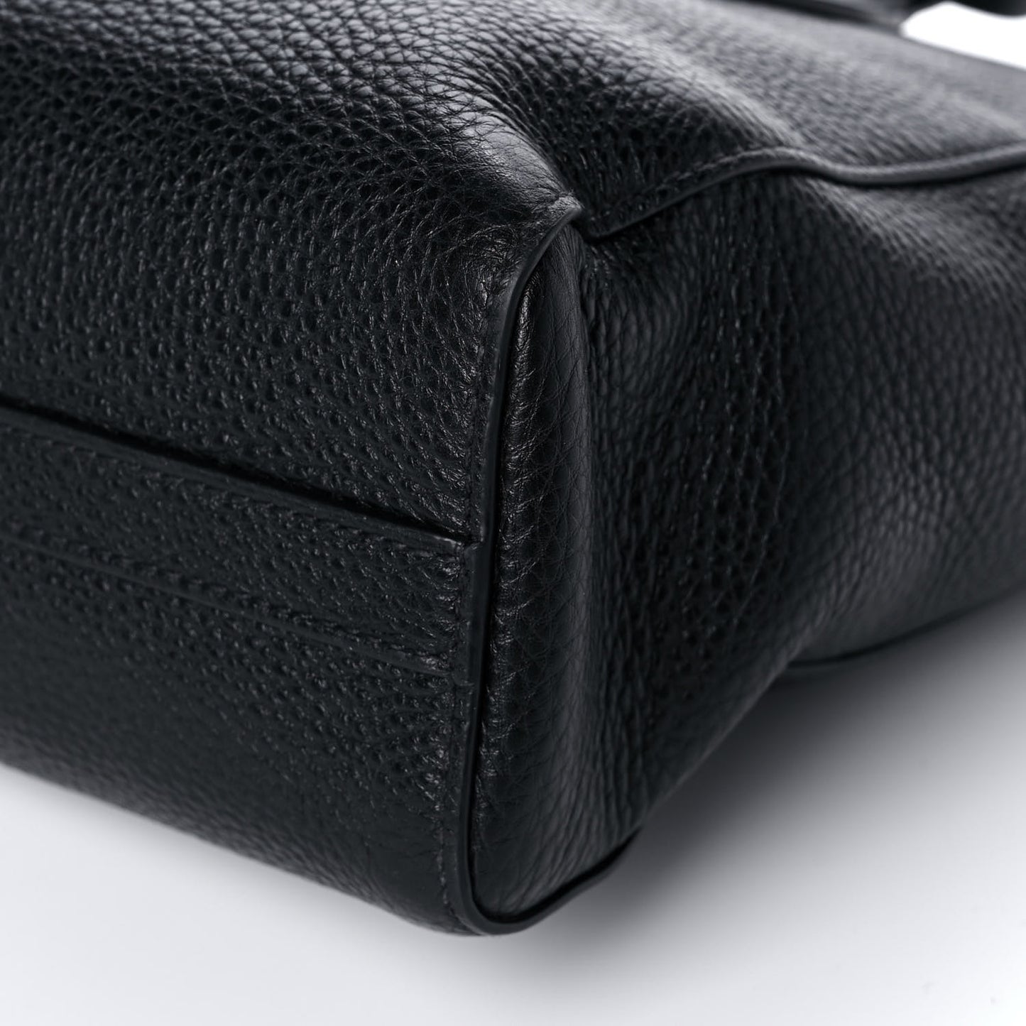 Vitello Daino Shopping Tote Black