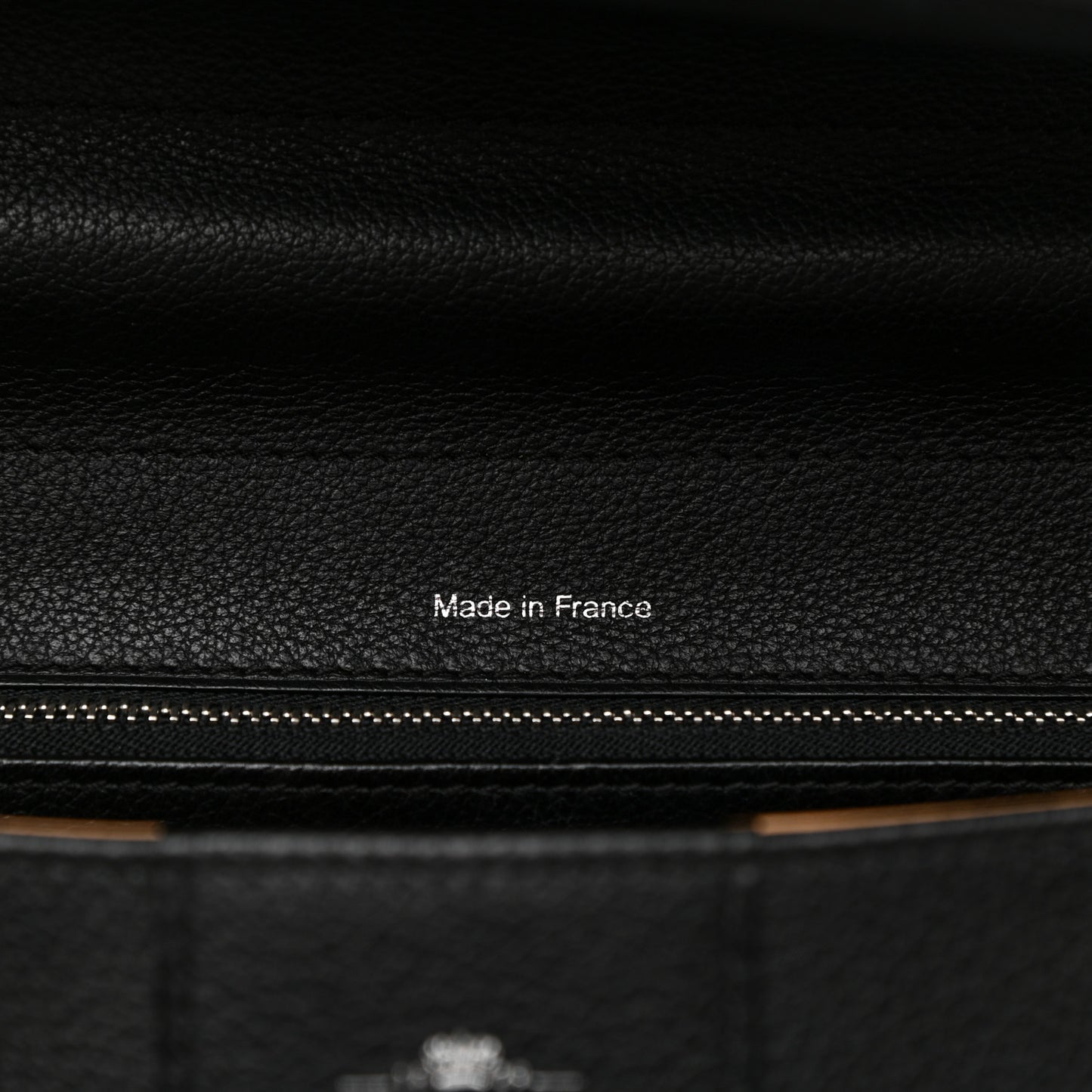 Grained Calfskin MM Brillant Satchel Black