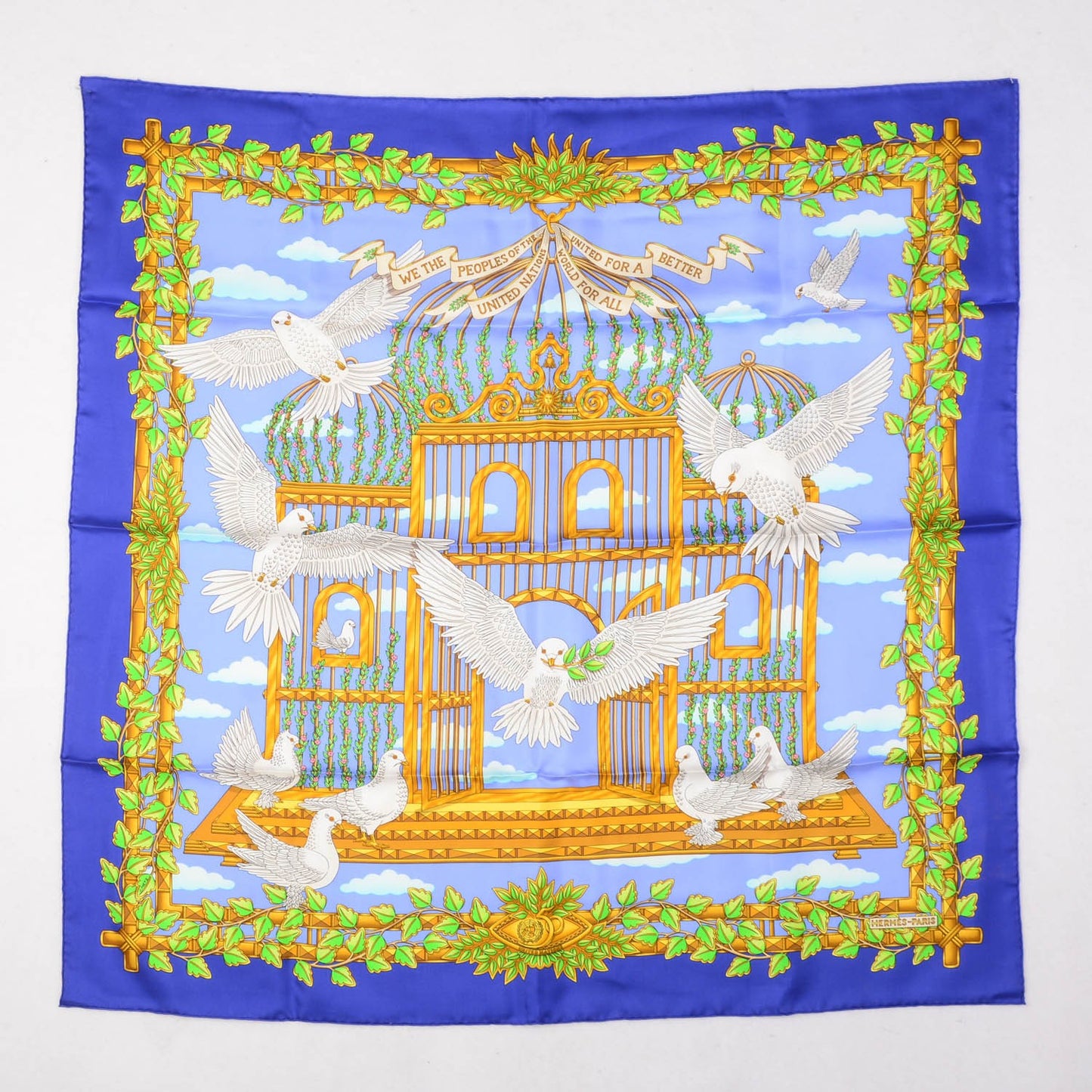Silk Special Edition United Nations 50th Anniversary Scarf 90