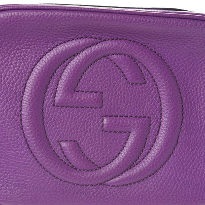 Gucci Pebbled Calfskin Small Soho Disco Bag Shine Purple 8 of 12