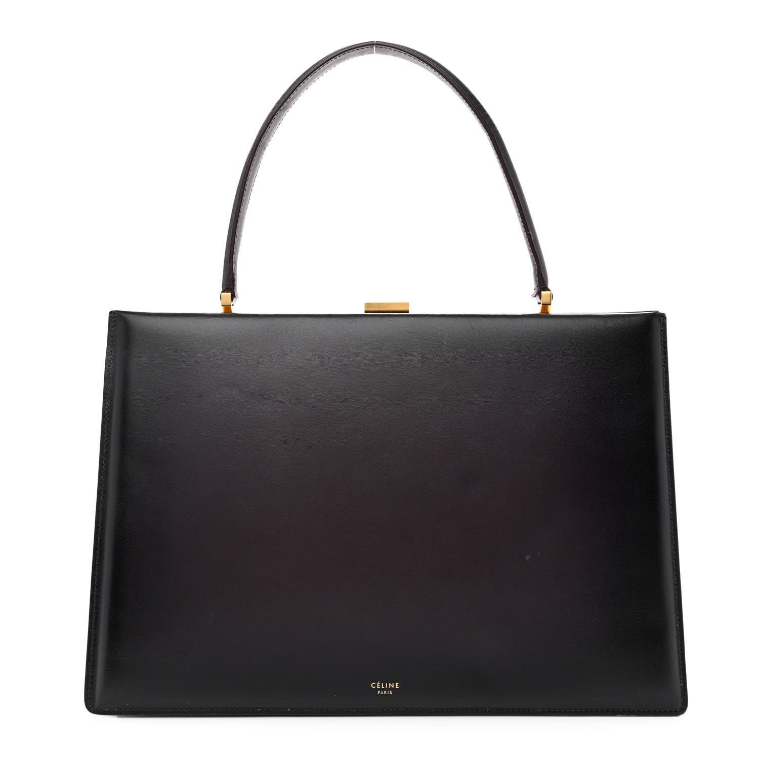 Celine Patina Box Calfskin Medium Clasp Bag Velvet 1 of 11