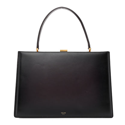 Celine Patina Box Calfskin Medium Clasp Bag Velvet 1 of 11