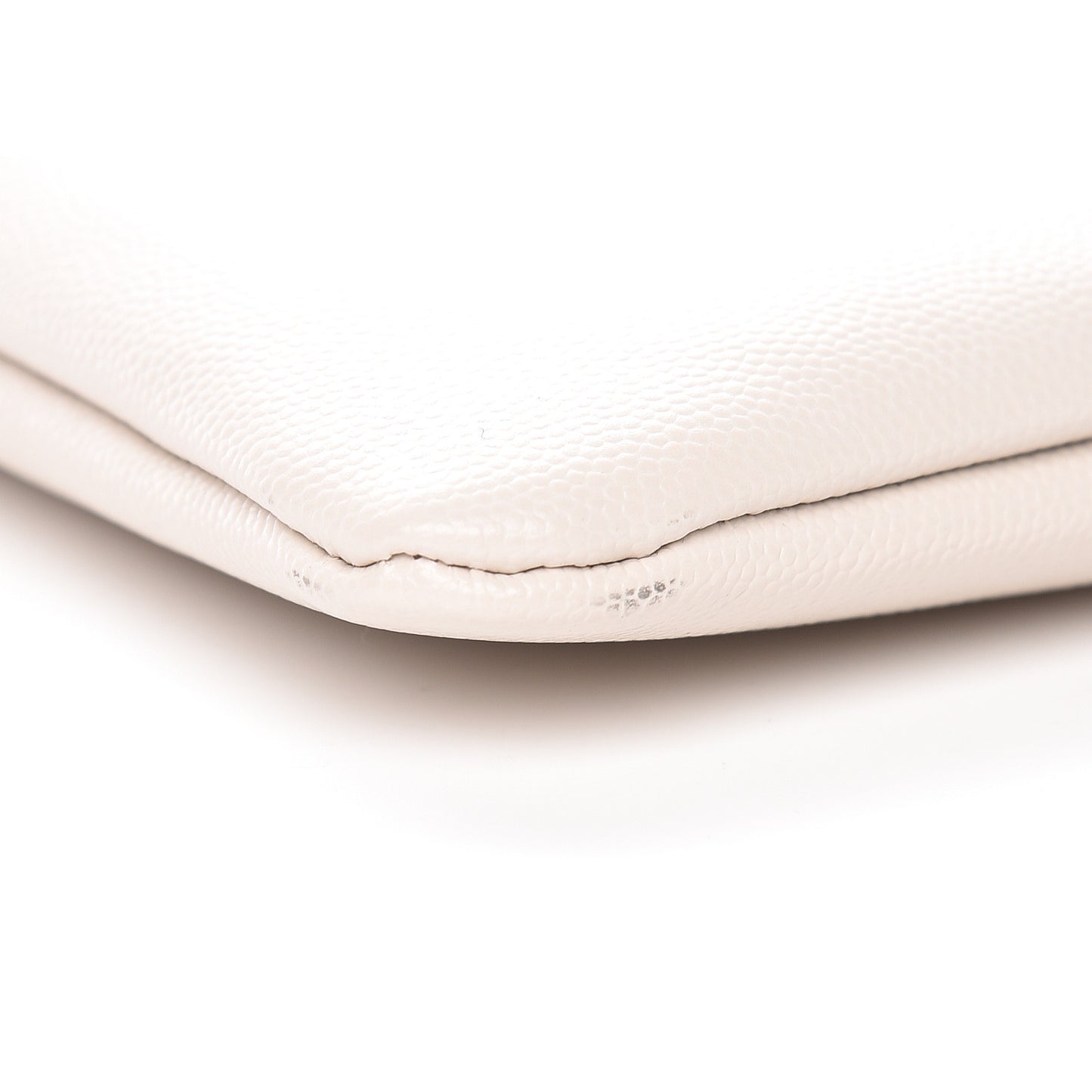 Caviar Studded Large Deauville Pouch Beige