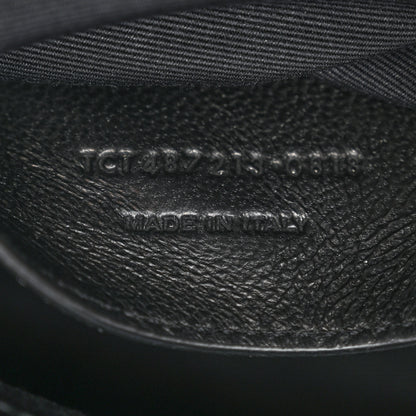 Saint Laurent Sheepskin Matelasse Chevron Monogram Medium College Bag Black 7 of 12