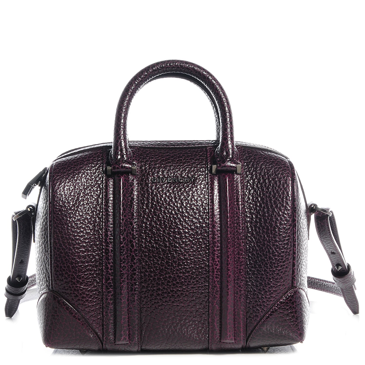 Givenchy Glazed Pebbled Calfskin Mini Lucrezia Aubergine 1 of 9