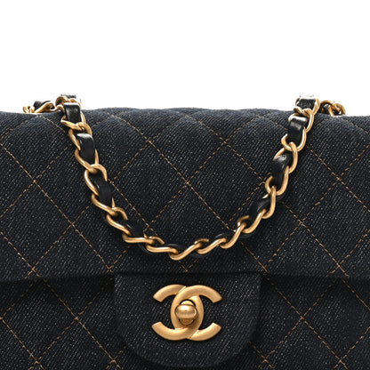 Chanel Denim Quilted Mini Rectangular Flap Dark Blue 8 of 11