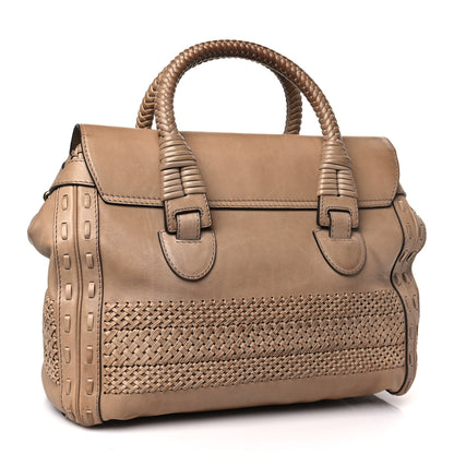 Gucci Calfskin Handmade Large Top Handle Bag Taupe 3 of 10