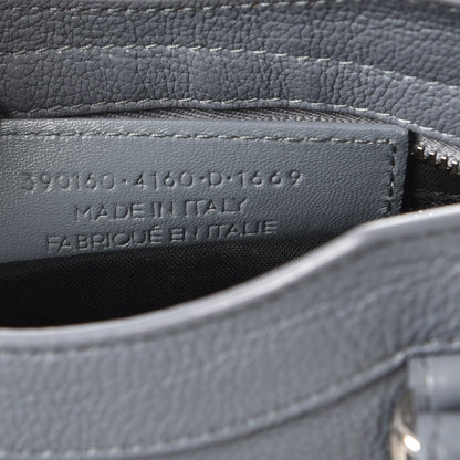 Balenciaga Chevre Silver Metallic Edge Hardware Mini City Bleu Acier 9 of 9