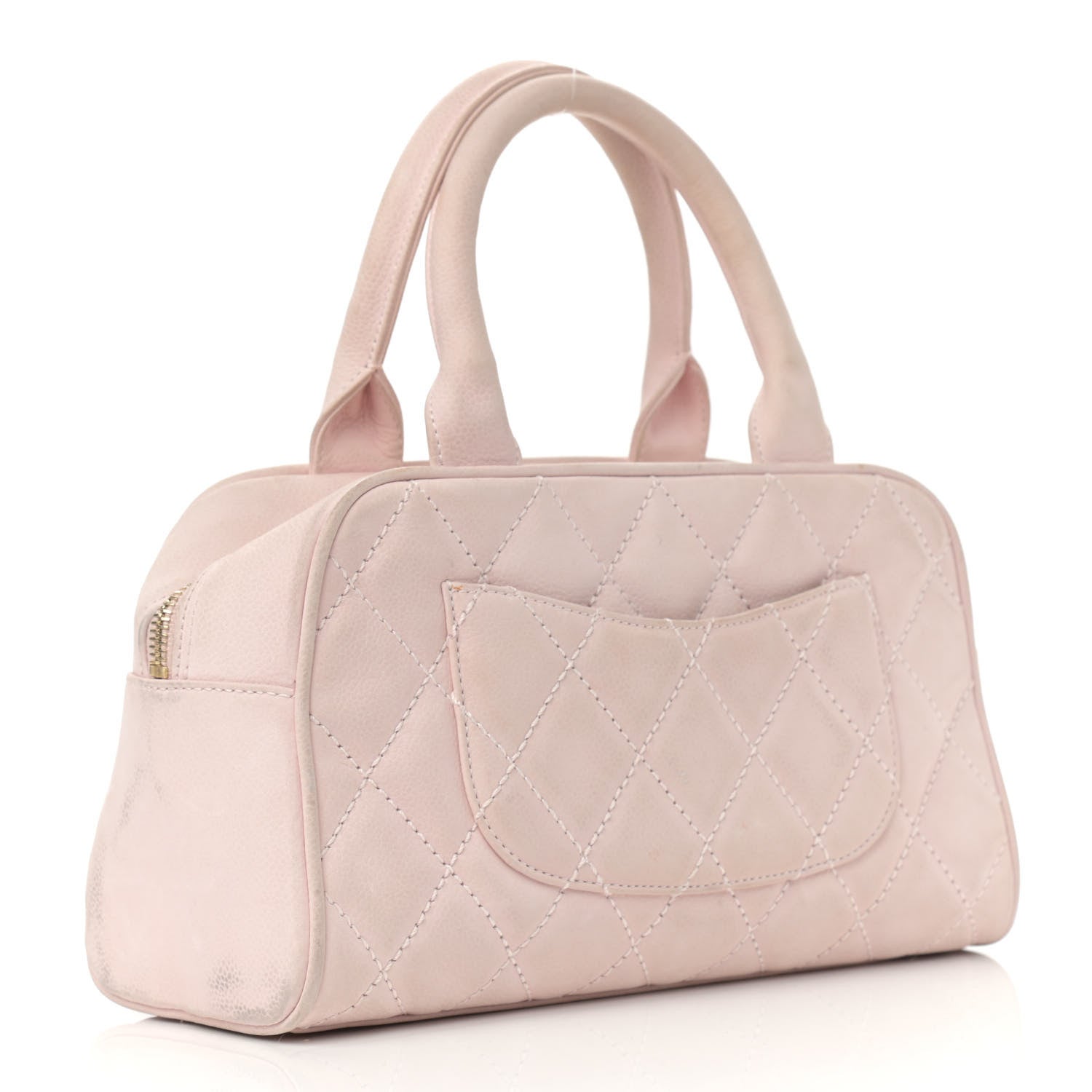 Chanel Caviar Quilted Small Bowler Tassel Pink 3 of 20