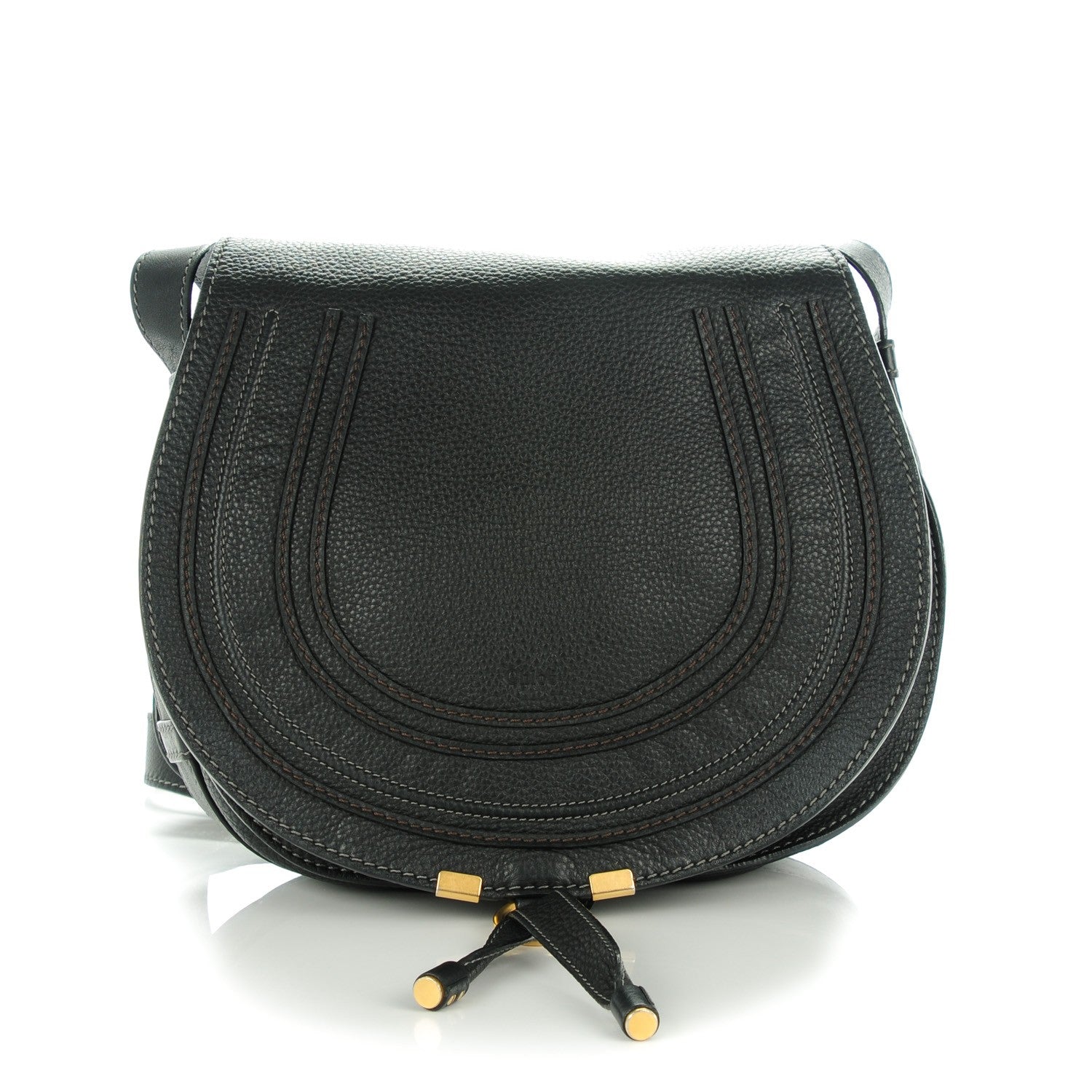 Chloe Calfskin Medium Marcie Round Crossbody Bag Black 1 of 8