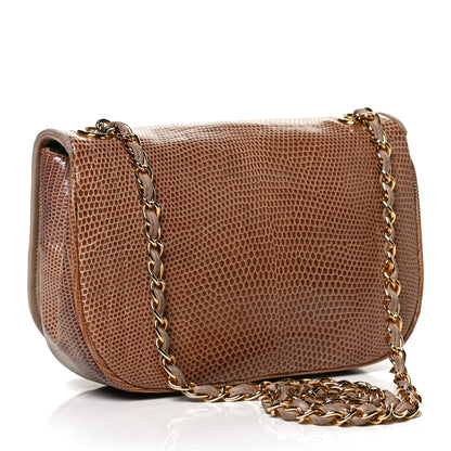 Chanel Snakeskin Flap Brown 3 of 10