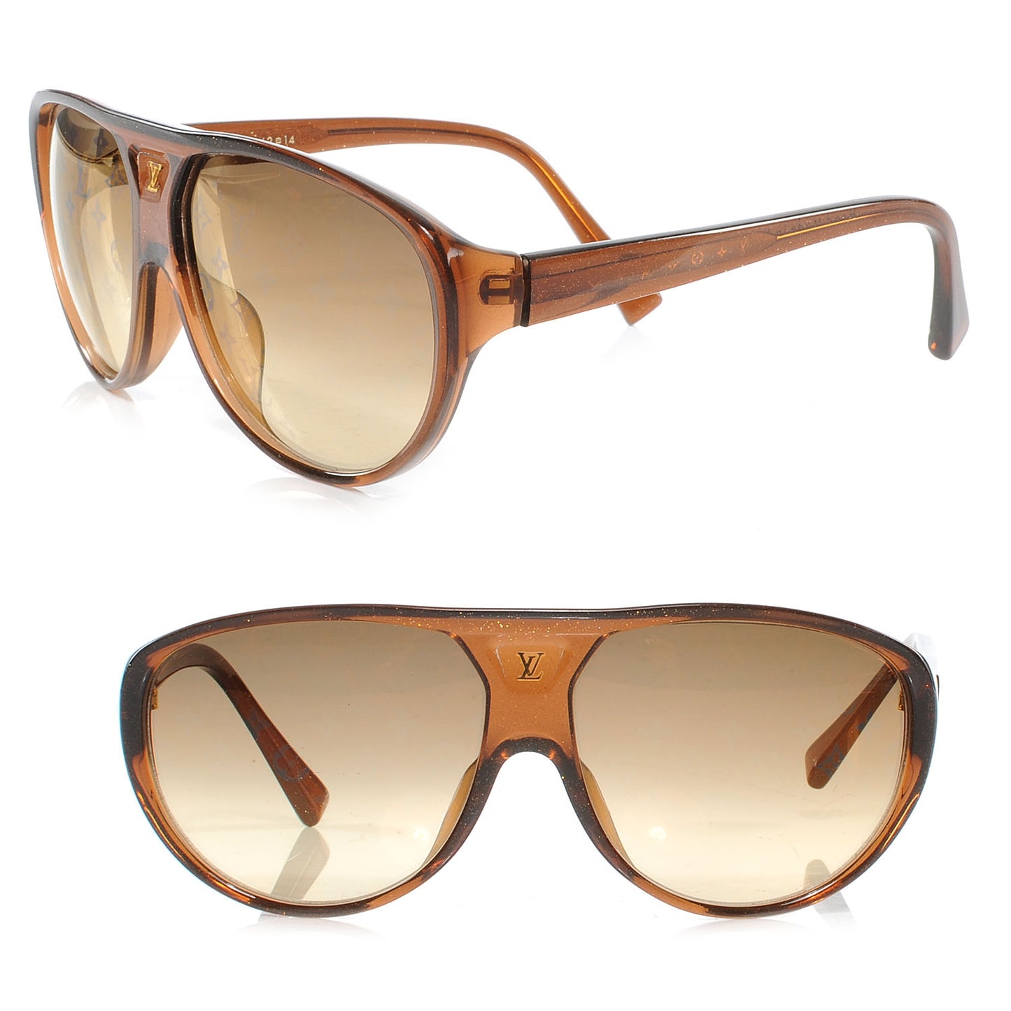 Illusion Glitter Sunglasses Dark Honey