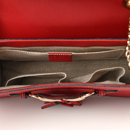 Gucci Microguccissima Medium Emily Chain Shoulder Bag Red 5 of 10