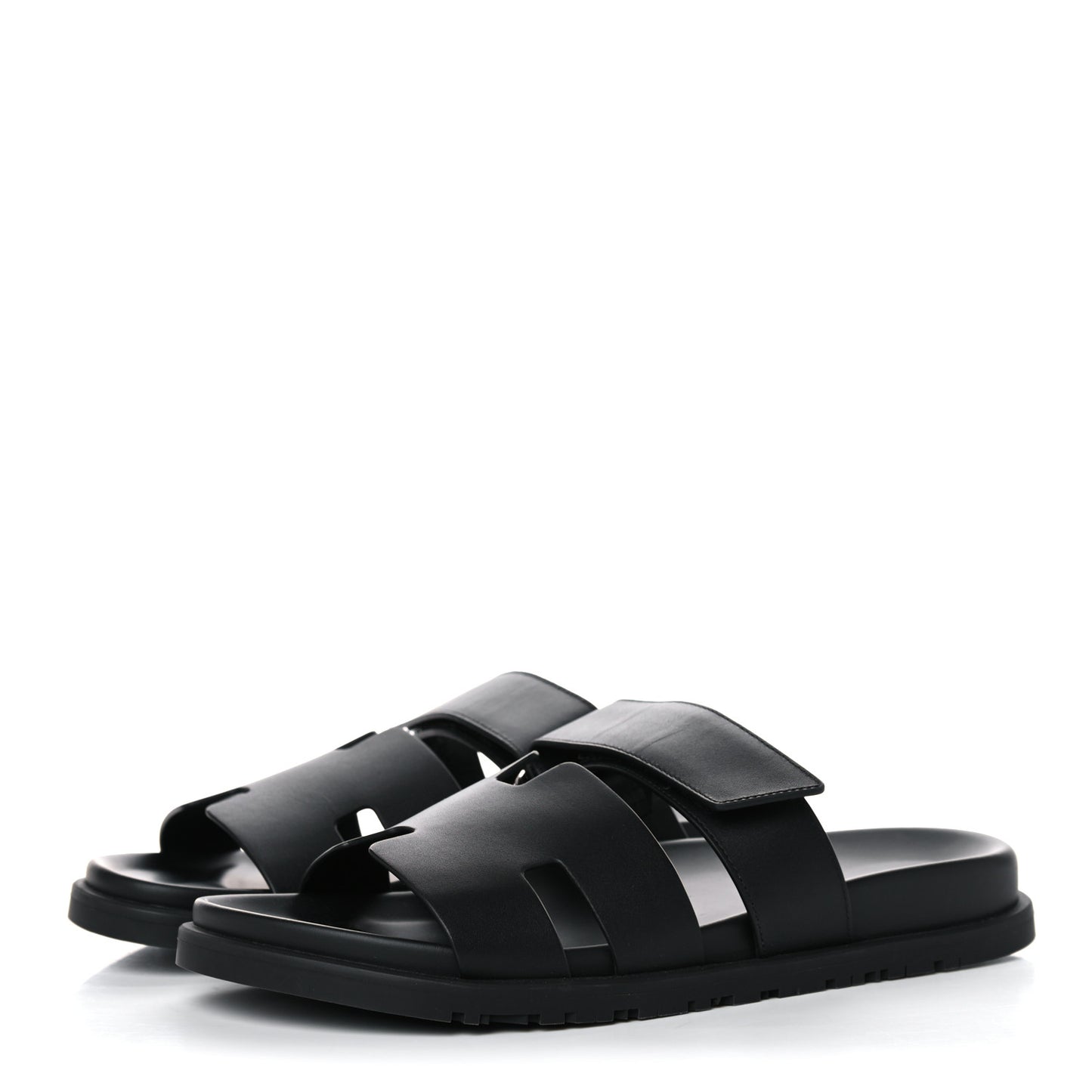 Calfskin Womens Chypre Sandals 41.5 Black