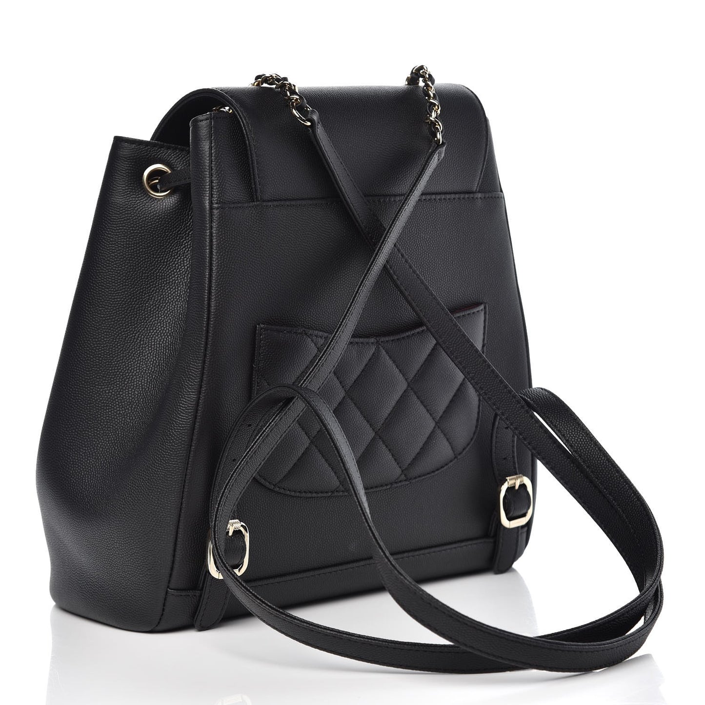 Caviar Quilted Business Affinity Backpack Black