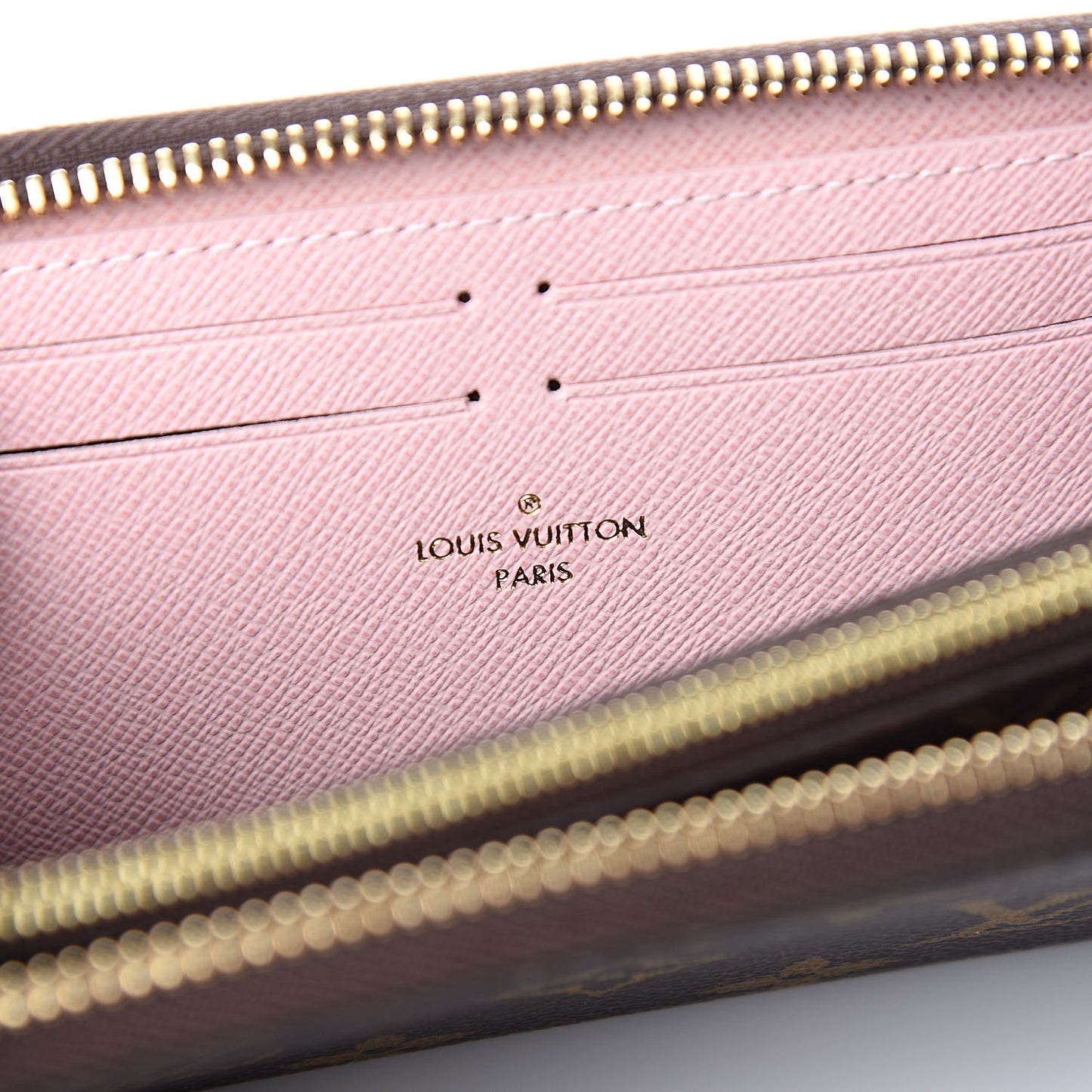 Monogram Clemence Wallet Rose Ballerine