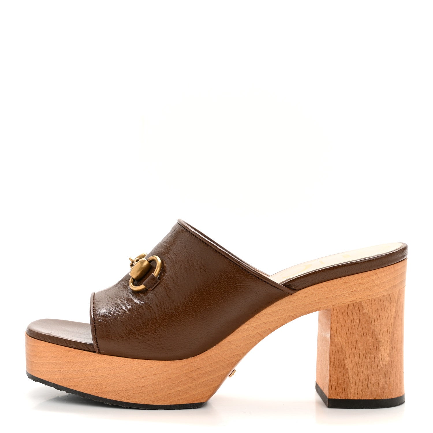 Gucci Granada Kid Houdan Platform Slide Sandals 35.5 Brown 1 of 11