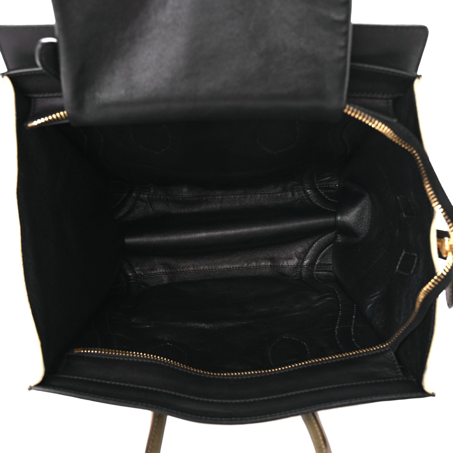 Natural Canvas Calfskin Mini Luggage Beige Black Khaki