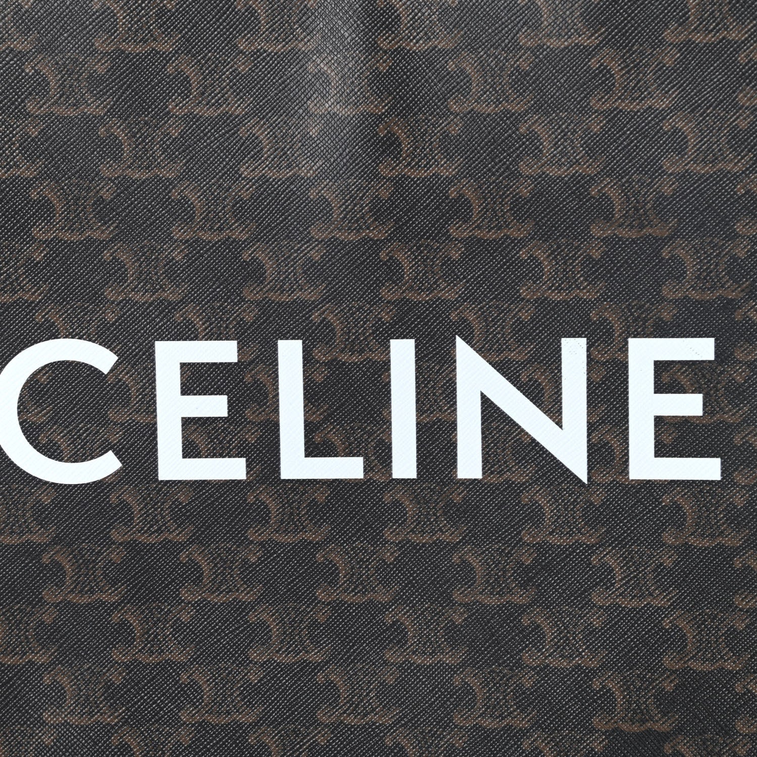 Celine Triomphe Canvas Calfskin Small Vertical Cabas Tan 7 of 12