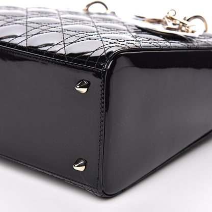 Christian Dior Patent Cannage Medium Lady Dior Black 8 of 9