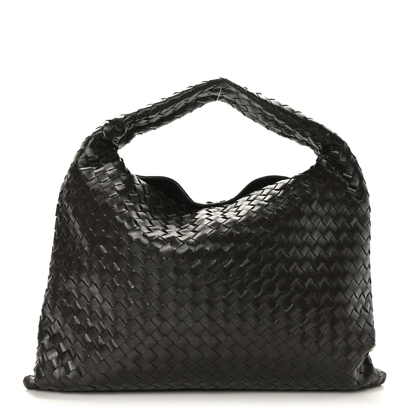 Calfskin Intrecciato Large Hop Ebano